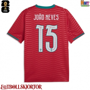 Portugal Joao Neves #15 Hemmatröja VM 2026 Kortärmad